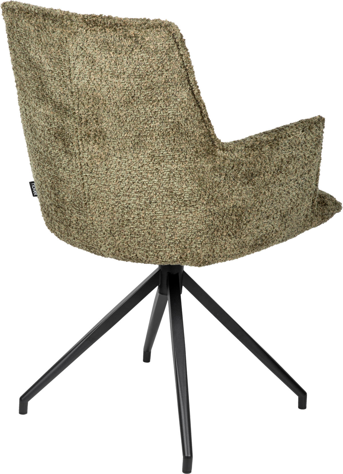 ARMLEHNSTUHL  in Eisen Chenille  - Schwarz/Olivgrün, Design, Holz/Textil (59/89,5/63cm) - Novel