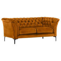 CHESTERFIELD-MEGASOFA Gelb Flachgewebe  - Gelb/Schwarz, LIFESTYLE, Textil/Metall (195/80/100cm) - Landscape