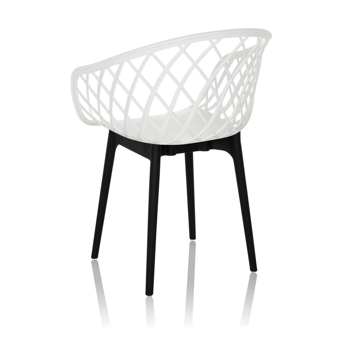 BESUCHERSTUHL  in Weiß  - Schwarz/Weiß, MODERN, Kunststoff (57/76/53cm) - MID.YOU