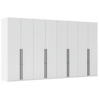 DREHTÜRENSCHRANK in Weiß  - Schwarz/Weiß, Basics, Holzwerkstoff/Metall (400/223/61cm) - Novel