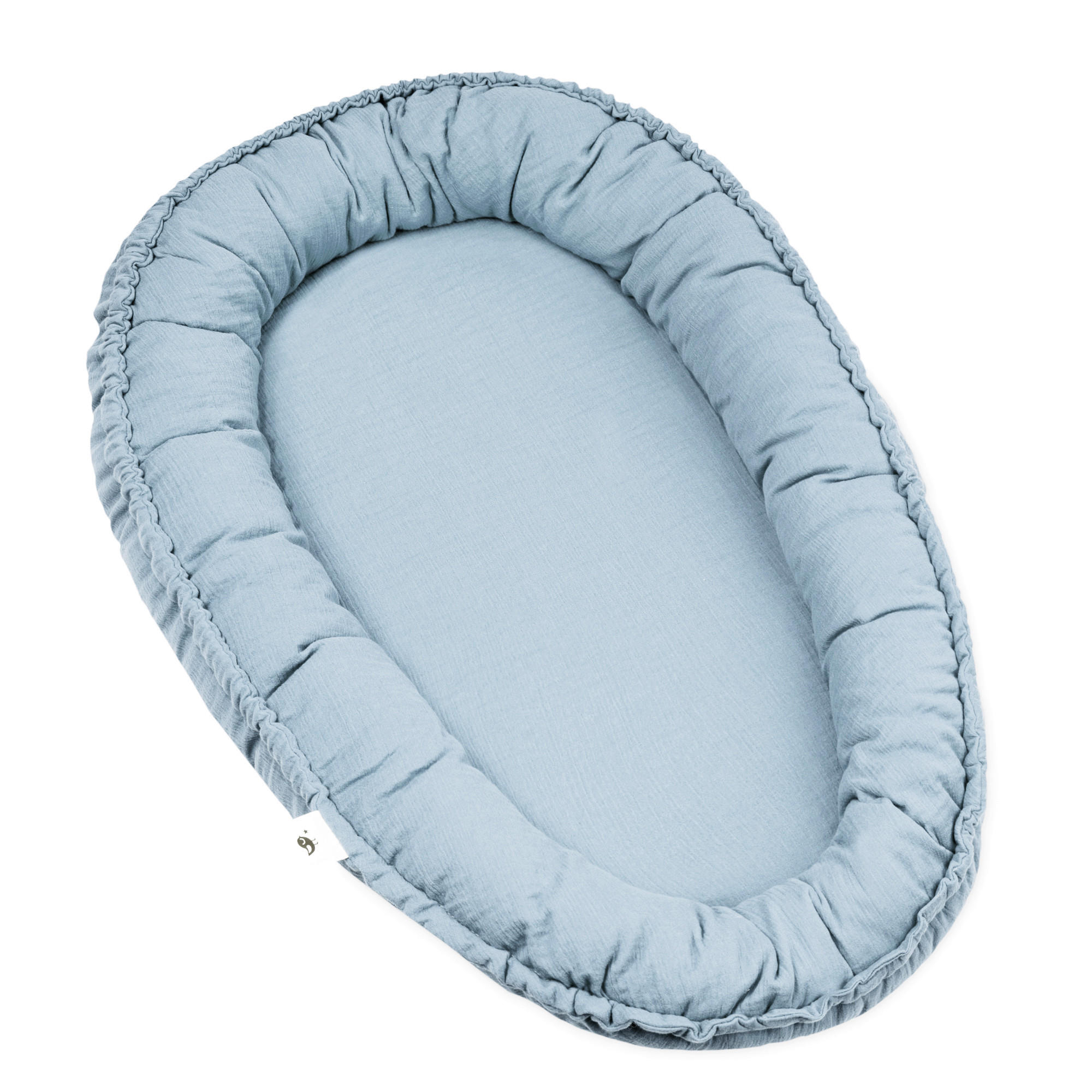 KUSCHELNEST Musselin    - Pastellblau, Basics (55/10/80cm) - Zöllner