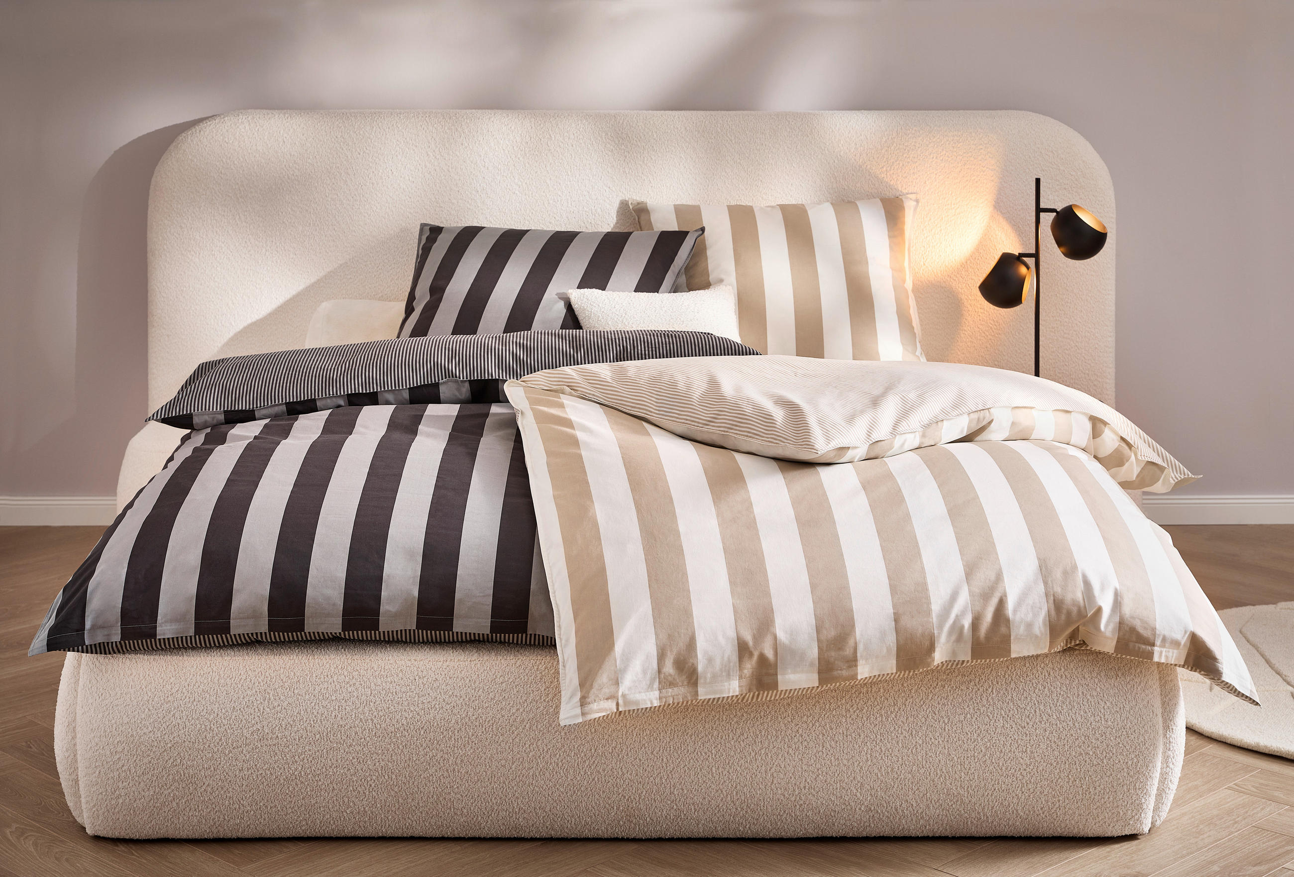WENDEBETTWÄSCHE SW-Panel anthrazit Perkal 135/200 cm  - Anthrazit/Schwarz, Design, Textil (135/200cm) - Schöner Wohnen