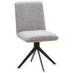 STUHL  in Stahl Webstoff Metall, Textil  - Hellgrau/Schwarz, Design, Textil/Metall (46,5/87/64cm) - Voleo