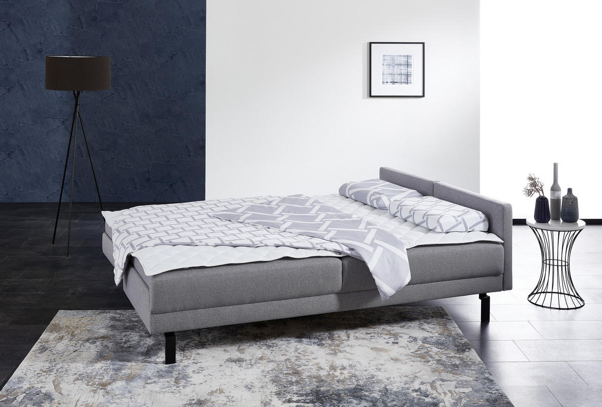 SCHLAFSOFA in Flachgewebe Blau  - Blau/Schwarz, Design, Textil (220/88/104cm) - Bali