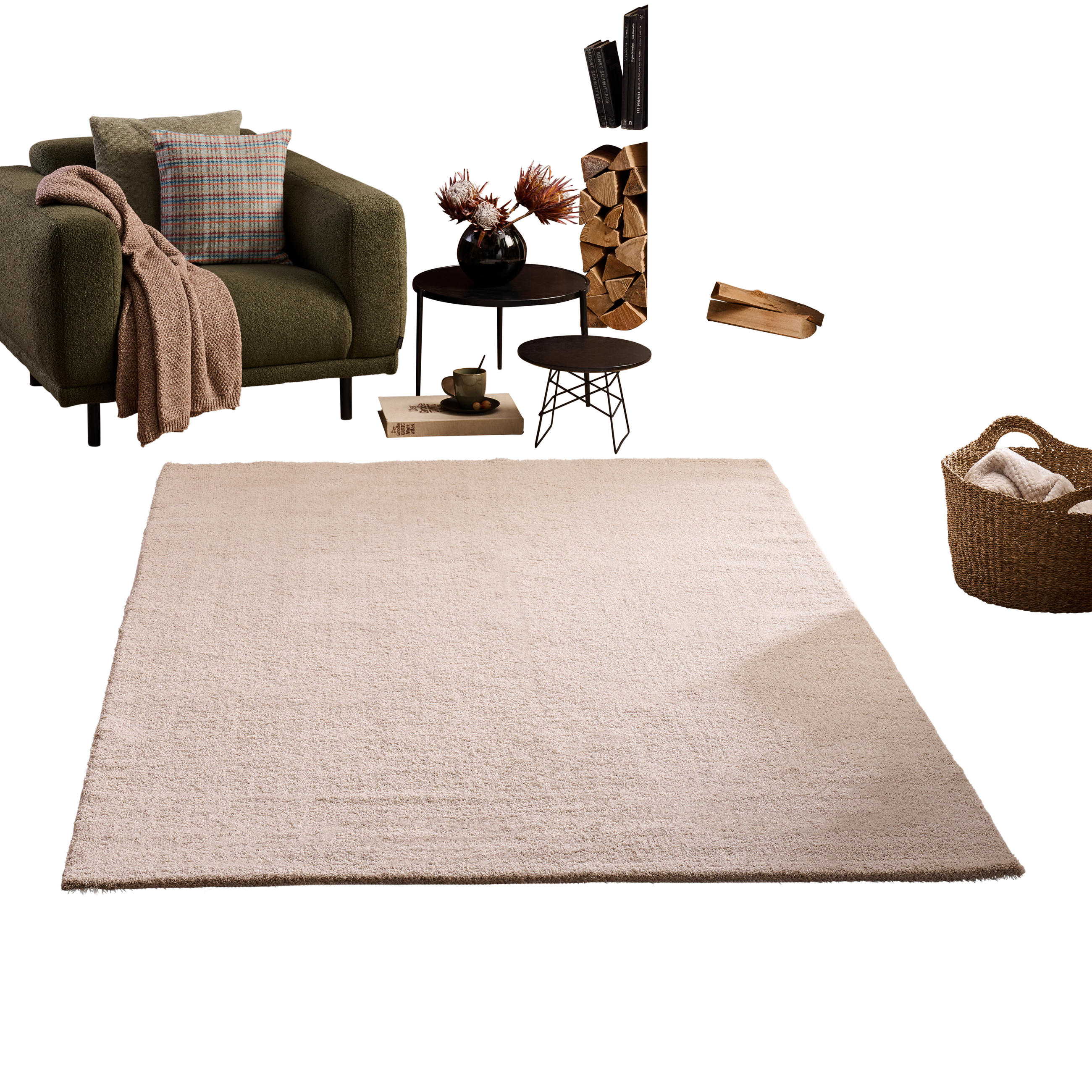 WEBTEPPICH 160/230 cm  - Beige, Konventionell (160/230cm) - Novel