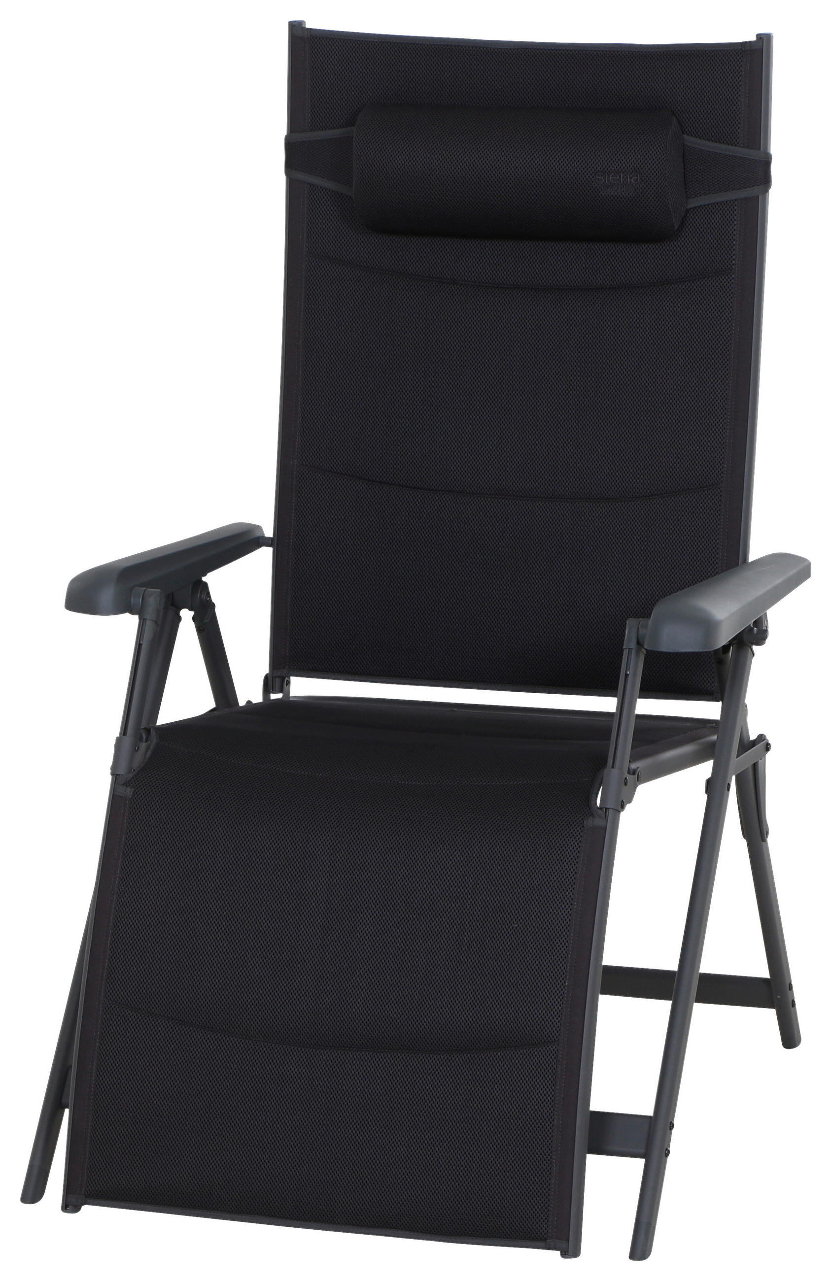 GARTEN-RELAXLIEGE 75/123/91 cm  - Anthrazit, KONVENTIONELL, Textil/Metall (75/123/91cm) - Siena Garden