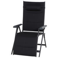 GARTEN-RELAXLIEGE 75/123/91 cm  - Anthrazit, KONVENTIONELL, Textil/Metall (75/123/91cm) - Siena Garden