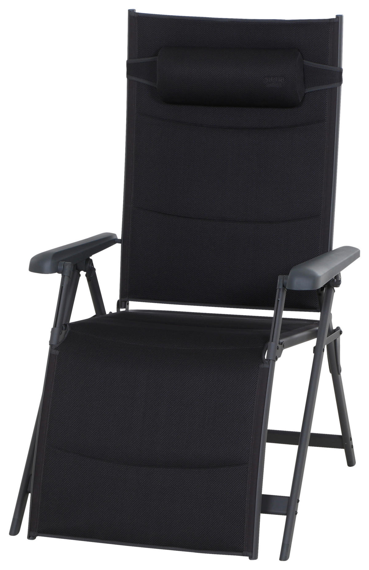 GARTEN-RELAXLIEGE 75/123/91 cm  - Anthrazit, KONVENTIONELL, Textil/Metall (75/123/91cm) - Siena Garden