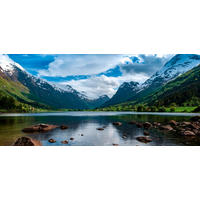 ŠTAMPA NA PLATNU     120/55 cm       - plava/narandžasta, Osnovno, drvo/tekstil (120/55cm) - Monee
