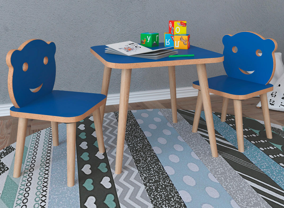 KINDERSITZGRUPPE - Blau, Modern, Holzwerkstoff - MID.YOU