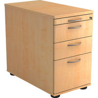 ANSTELLCONTAINER Ahornfarben  - Ahornfarben/Alufarben, KONVENTIONELL, Holzwerkstoff/Kunststoff (42,8/72-76/80cm) - Venda
