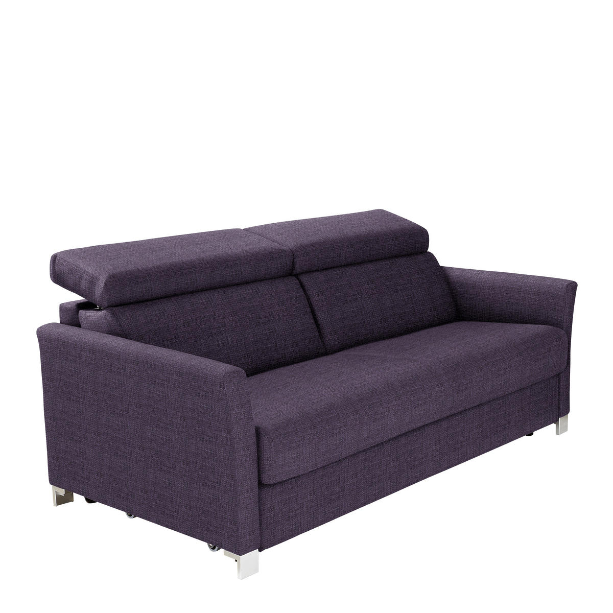 SCHLAFSOFA in Textil Violett  - Silberfarben/Violett, Konventionell, Holz/Textil (185/100/100cm) - Bali