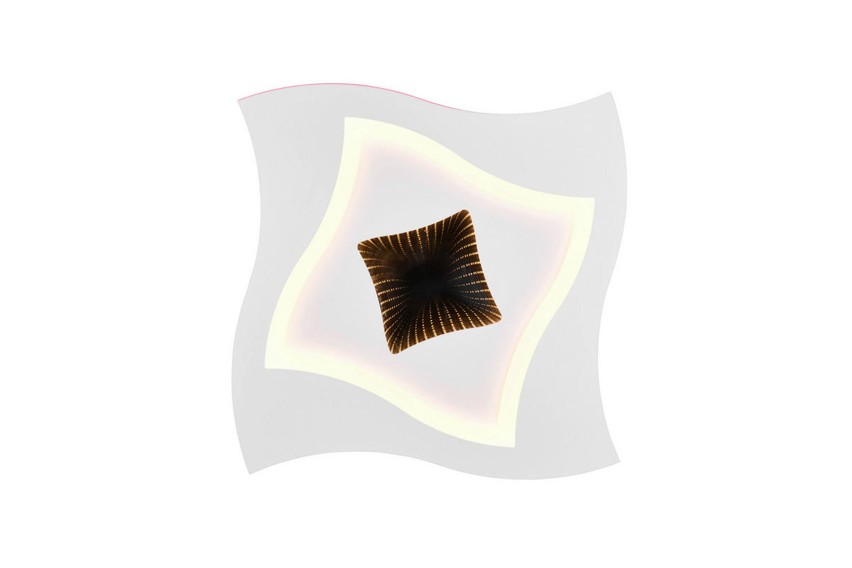 Plafonieră Cu Led - alb, Design, metal (50/50/6cm)