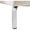 ECKSOFA Naturfarben Flachgewebe  - Chromfarben/Naturfarben, KONVENTIONELL, Textil/Metall (282/224cm) - Hom`in