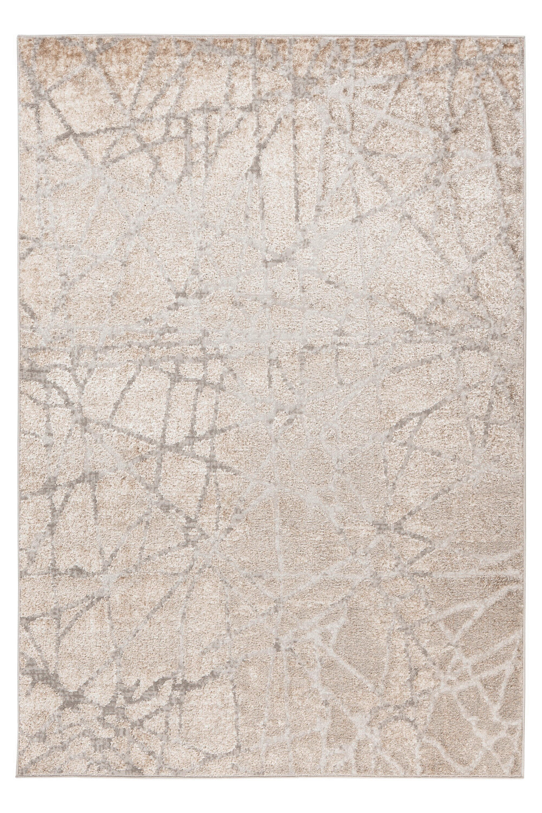 FLACHWEBETEPPICH 120/170 cm Silberfarben, Beige  - Beige/Silberfarben, Basics, Textil (120/170cm) - Kayoom