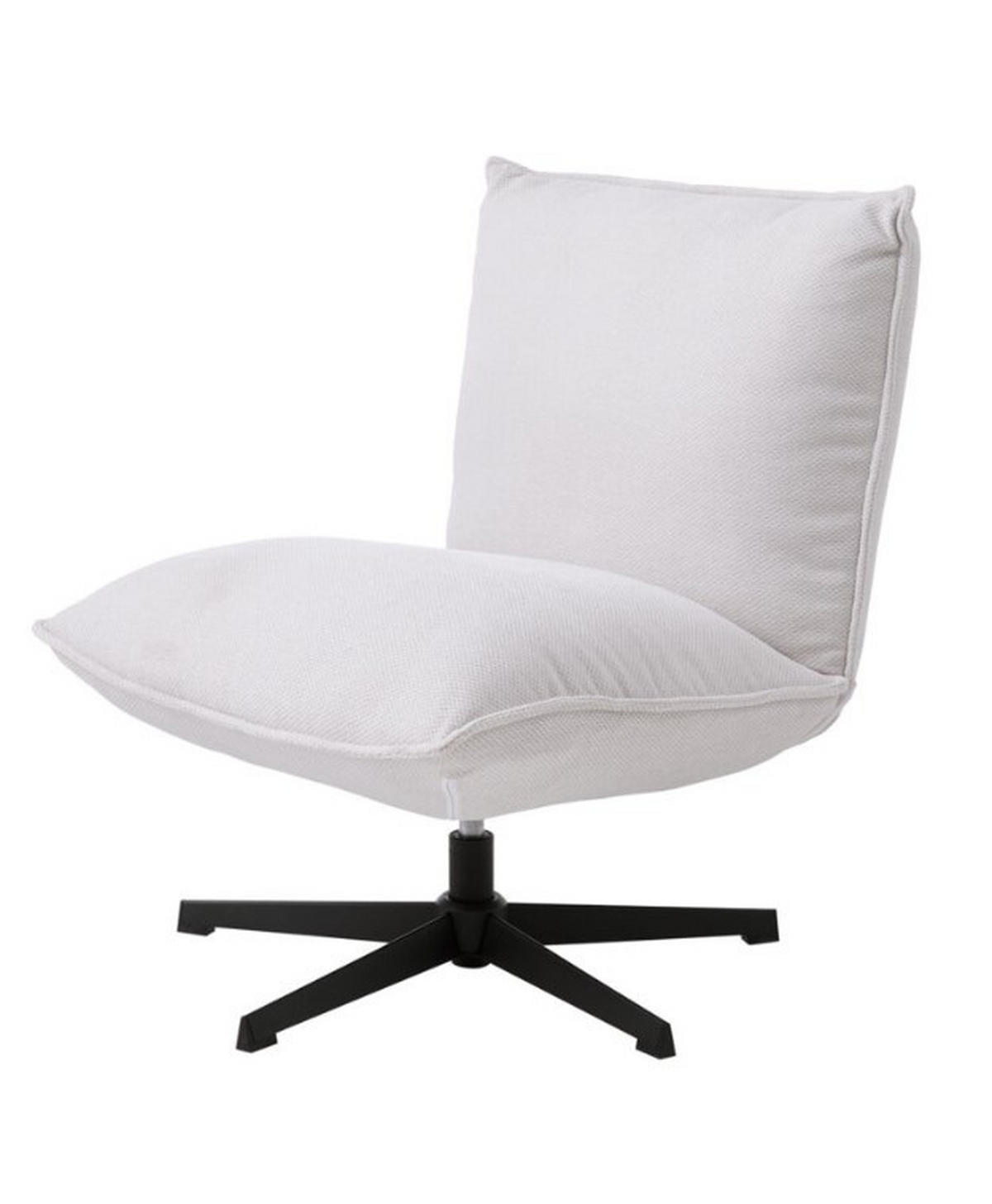 FÅTÖLJ i metall, textil svart, vit  - vit/svart, Design, metall/textil (70/88/83cm) - Best Price