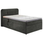 BOXSPRINGBETT 100/200 cm  in Taupe  - Taupe/Schwarz, KONVENTIONELL, Kunststoff/Textil (100/200cm) - Carryhome