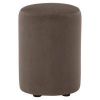 HOCKER Samt Braun  - Schwarz/Braun, KONVENTIONELL, Kunststoff/Textil (35/50/35cm) - SetOne by Musterring