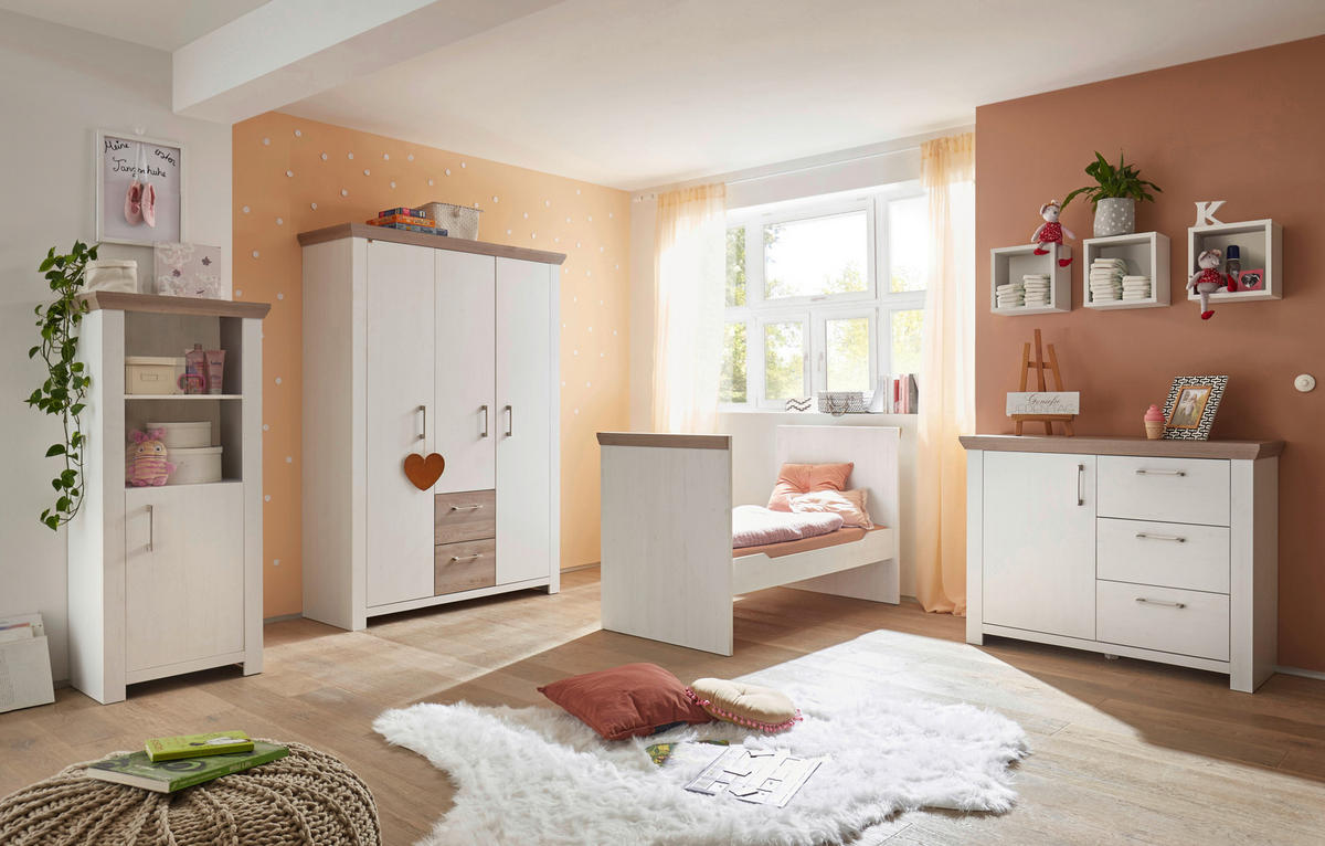 WICKELKOMMODE New York 117/92-99/44-71 cm  - Eichefarben/Silberfarben, Basics, Holzwerkstoff/Metall (117/92-99/44-71cm)