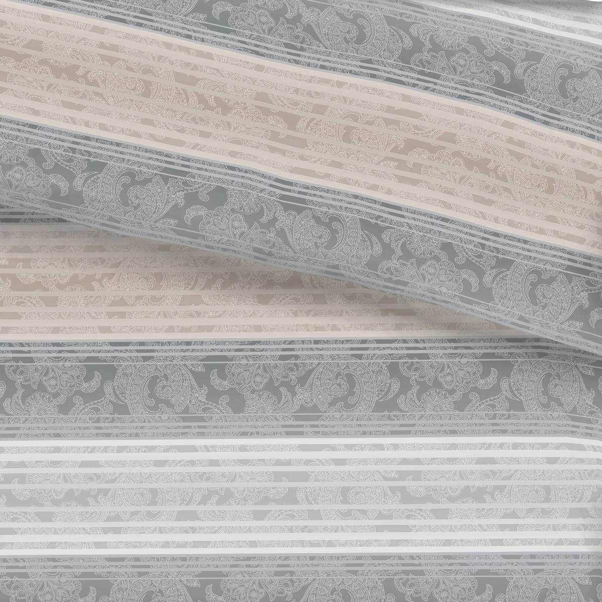 BETTWÄSCHE Palace Makosatin 140/200 cm  - Silberfarben, Design, Textil (140/200cm) - Kaeppel