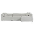 ECKSOFA in Chenille Creme  - Creme/Schwarz, MODERN, Kunststoff/Textil (323/180cm) - Carryhome