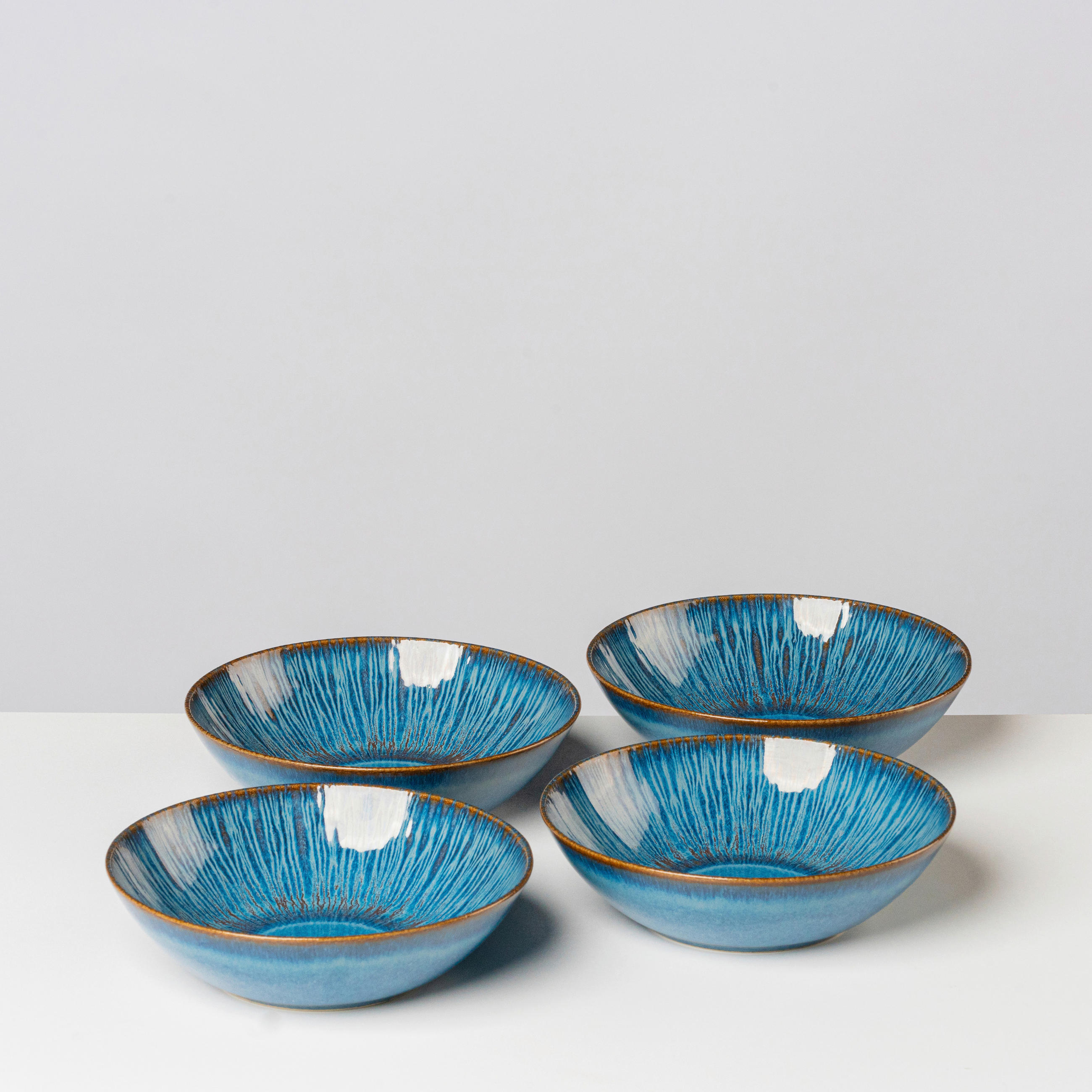 MÜSLISCHALENSET EISFALL  - Blau, Basics, Keramik (17,2/5cm) - Gipfelstück