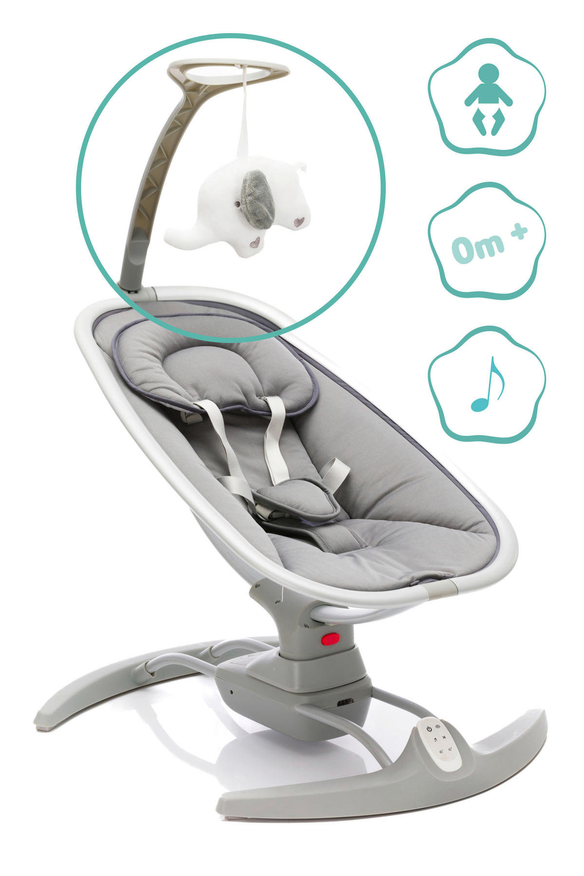 SCHAUKELWIPPE Mimi Grau   - Grau, Basics, Kunststoff/Textil - Fillikid