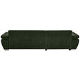 ECKSOFA  in Chenille Dunkelgrün  - Dunkelgrün/Silberfarben, KONVENTIONELL, Holz/Textil (187/293cm) - Carryhome