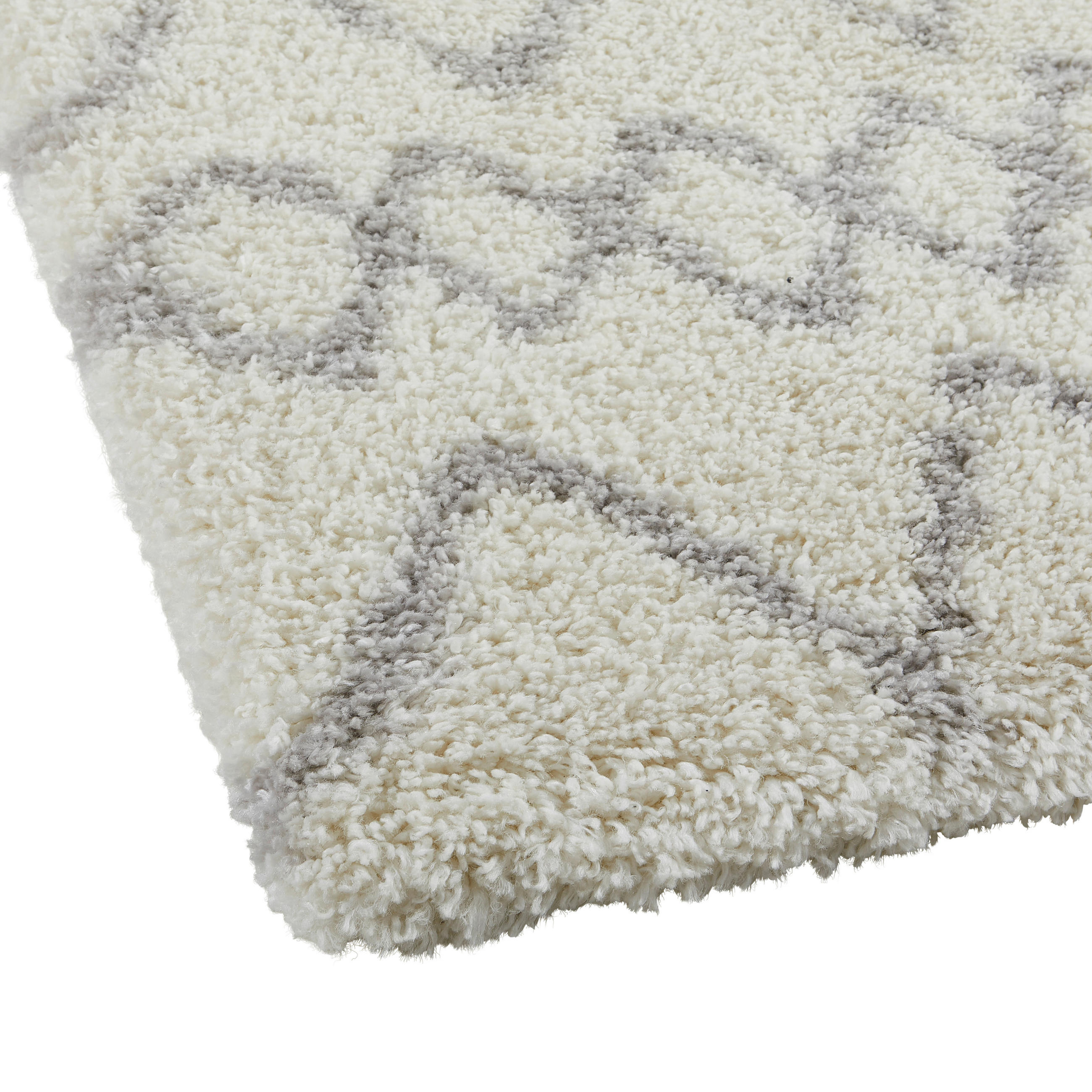 Thumbnail - Novel Hochflorteppich, Grau, Weiß, Textil, rechteckig, 160x230 cm, Oeko-Tex® Standard 100, Teppiche & Böden, Teppiche, H...