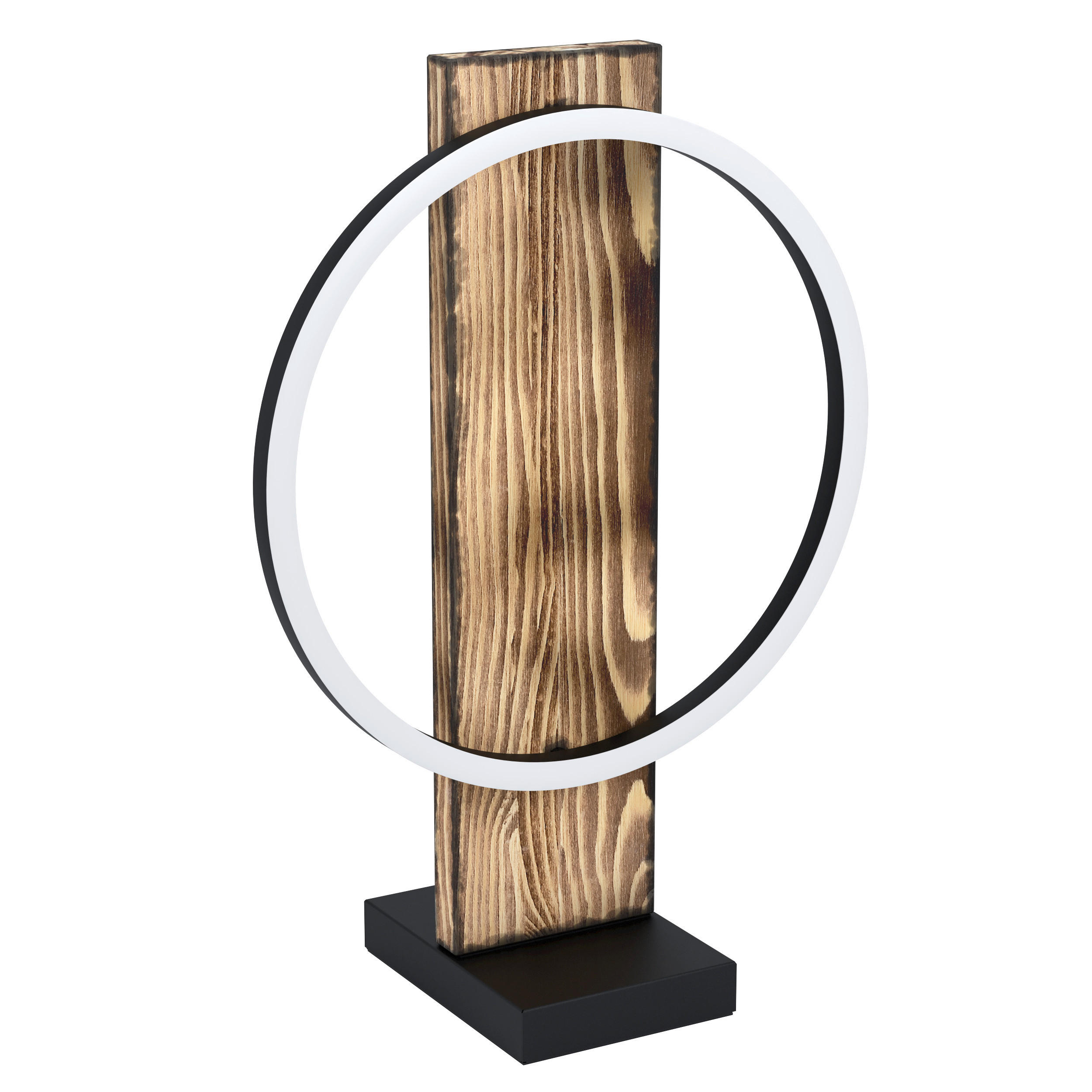 LED BORDSLAMPA - vit/brun, Natur, metall/trä (30/15/42,5cm) - Eglo