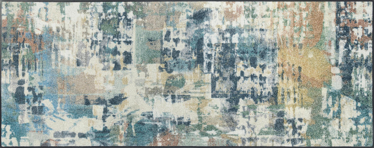 LÄUFER 75/190 cm Euphony  - Blau/Dunkelgrau, Design, Kunststoff/Textil (75/190cm) - wash+dry