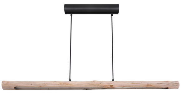 LED-HÄNGELEUCHTE 120/8/150 cm - Schwarz/Naturfarben, Design, Holz/Holzwerkstoff (120/8/150cm) - Novel