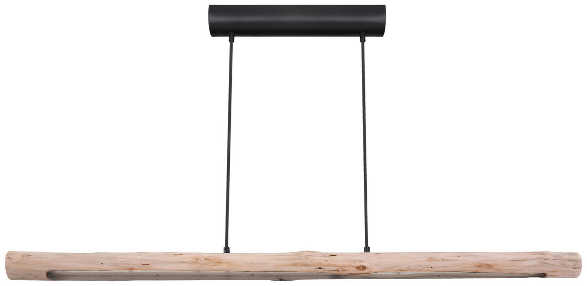 LED-HÄNGELEUCHTE 120/8/150 cm  - Schwarz/Naturfarben, Design, Holz/Holzwerkstoff (120/8/150cm) - Novel