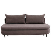 SCHLAFSOFA Simon Plüsch, Webstoff Braun  inkl. Rücken echt, Schlaffunktion, Bettkasten, Rückenkissen  - Schwarz/Braun, Design, Textil (213/89/105cm) - Novel