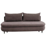 SCHLAFSOFA Simon Plüsch, Webstoff Braun  inkl. Rücken echt, Schlaffunktion, Bettkasten, Rückenkissen  - Schwarz/Braun, Design, Textil (213/89/105cm) - Novel