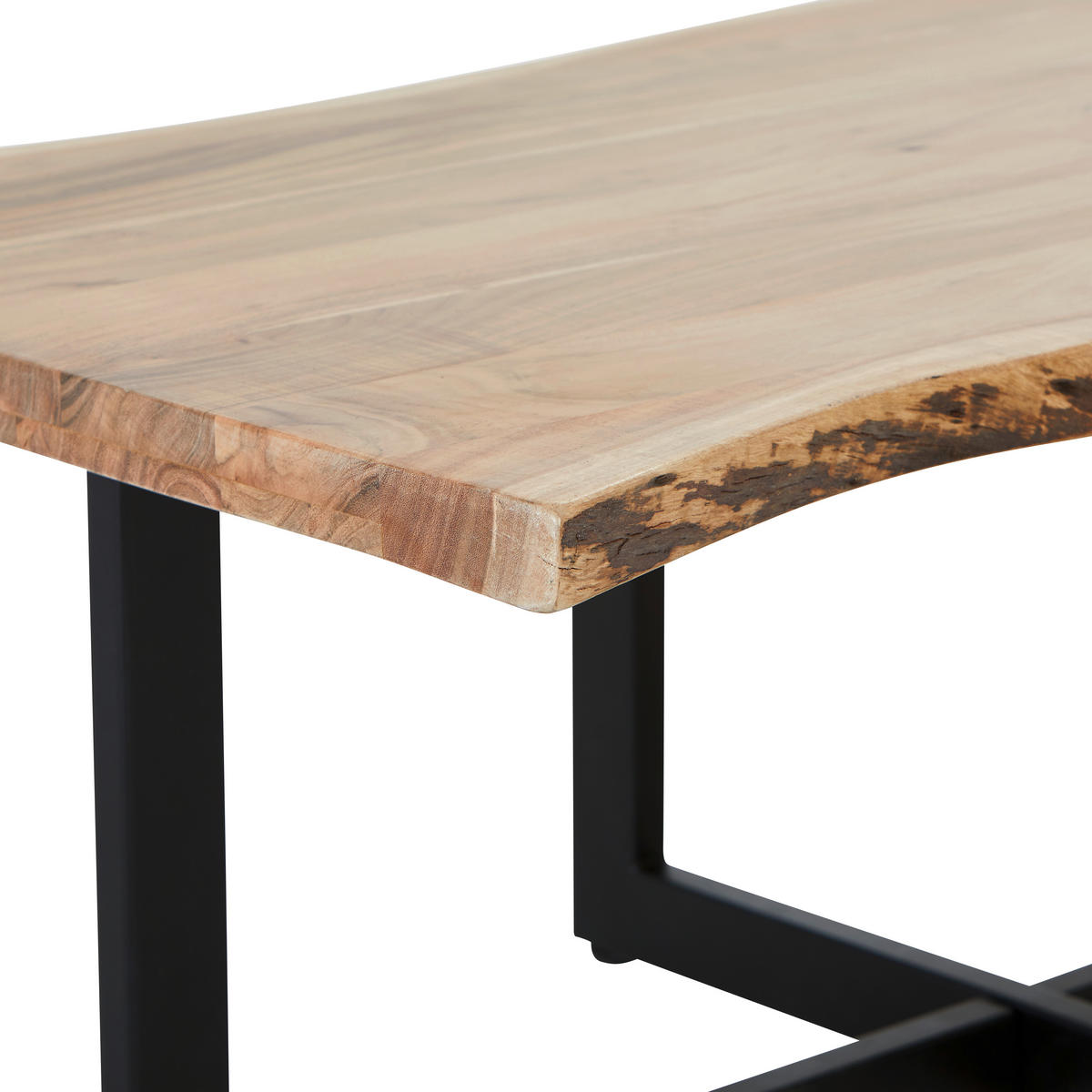 KONFERENČNÝ STOLÍK, čierna, farba akácie, drevo, kov, 115/65/45 cm - čierna/farba akácie, Lifestyle, kov/drevo (115/65/45cm) - Landscape