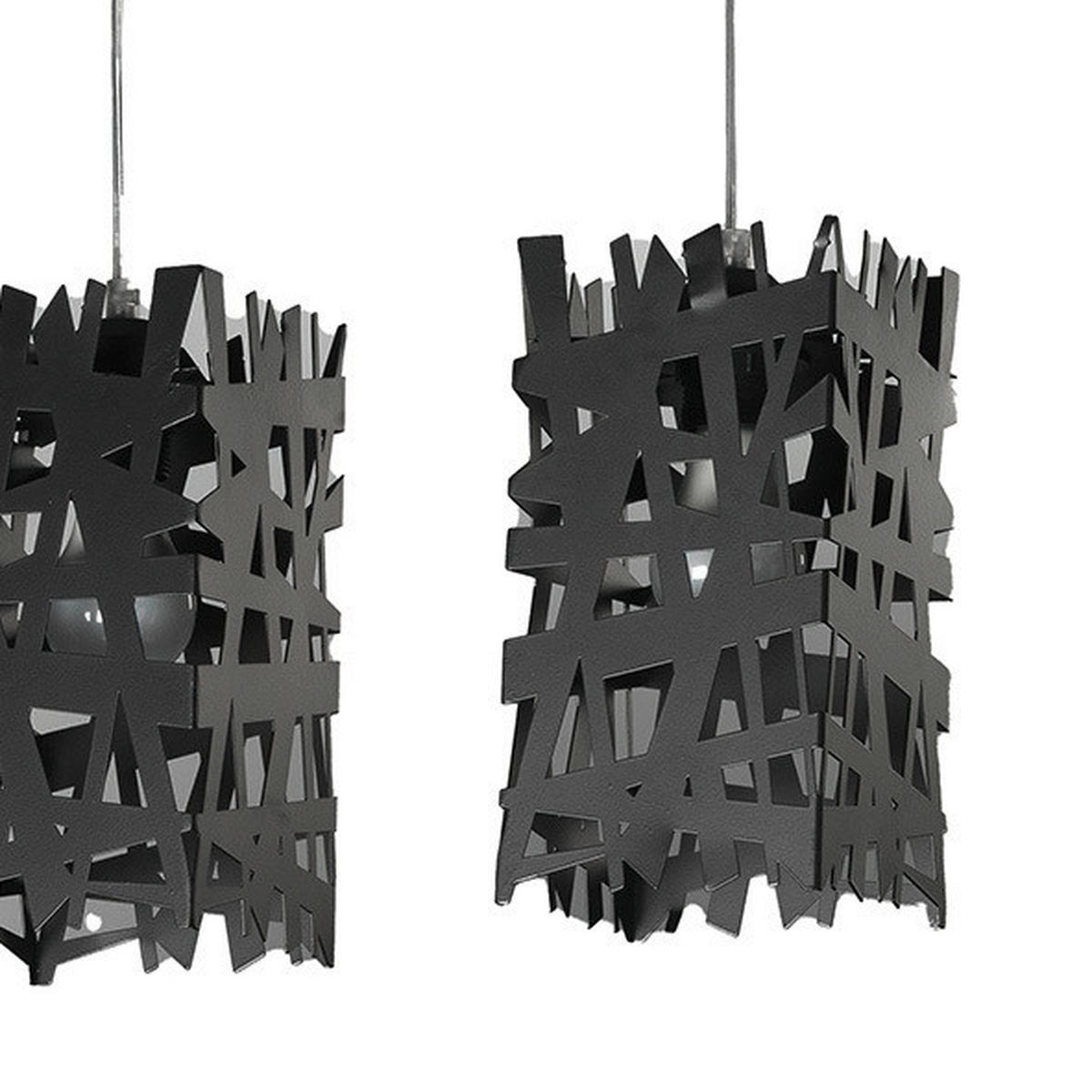 ZÁVĚSNÉ SVÍTIDLO, 55/100 cm  - černá, Design, kov (55/100cm)