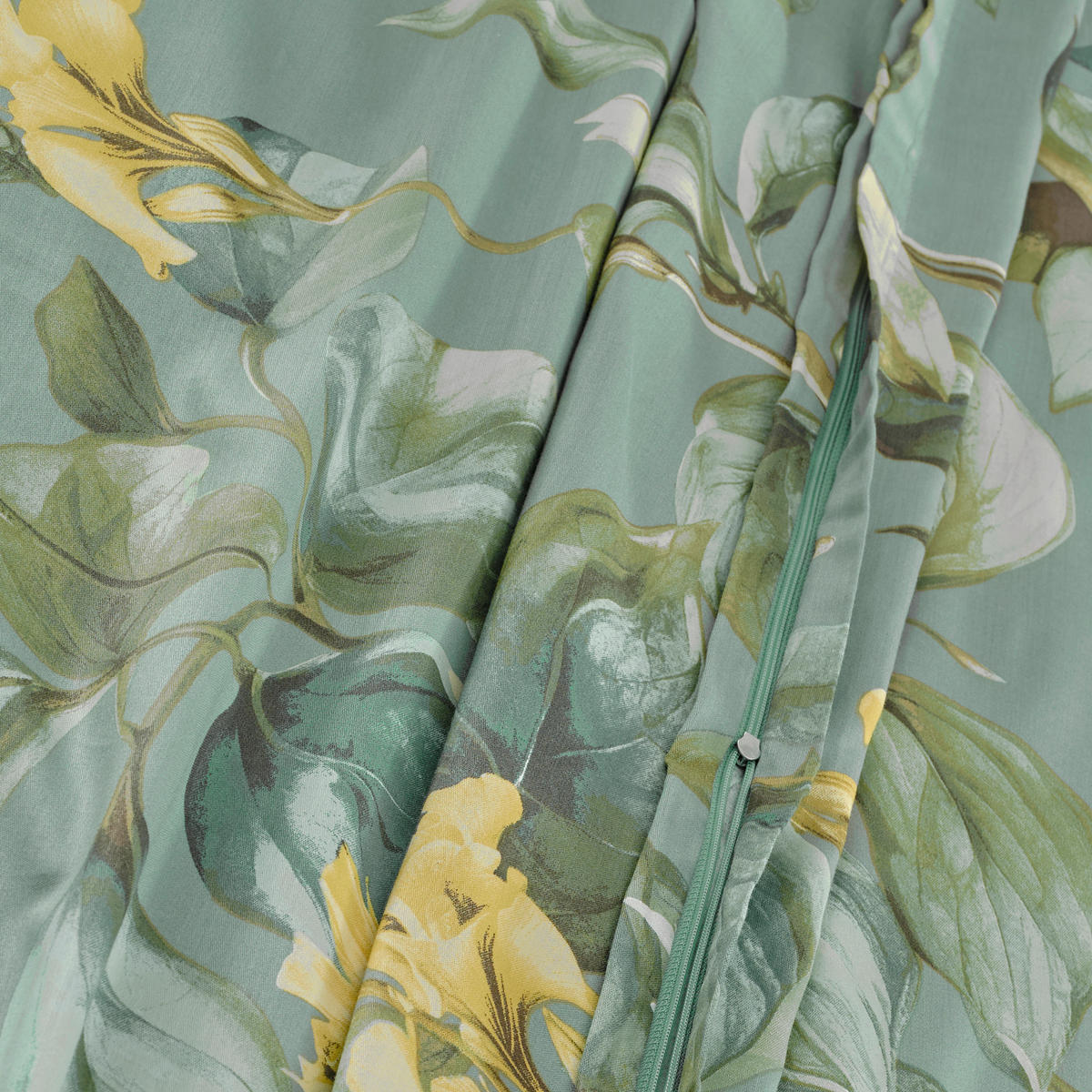 BETTWÄSCHE 2-teilig Satin 140/200 cm  - Dunkelgrün, Basics, Textil (140/200cm) - Florella