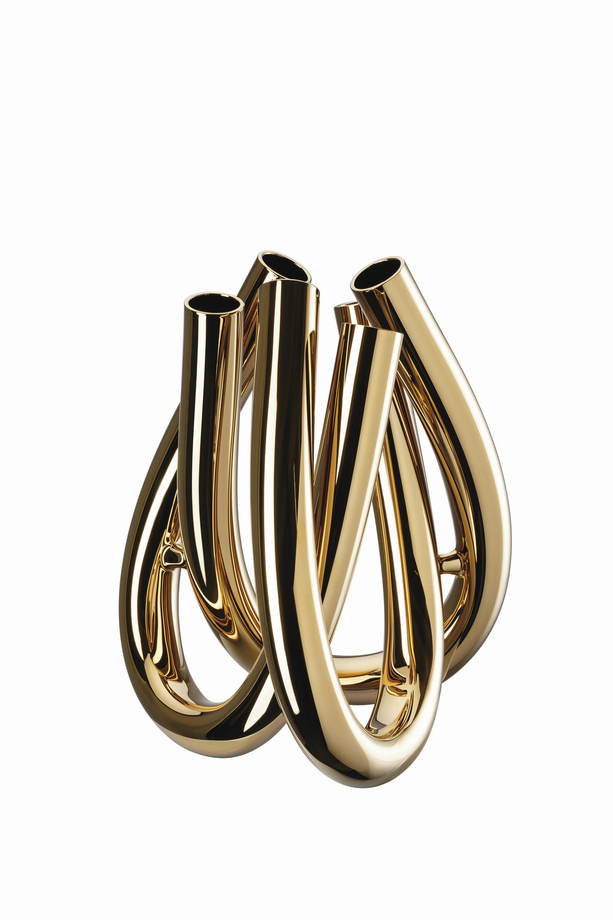 VAZA  steklo  - zlate barve, Basics, steklo (22cm) - Rosenthal