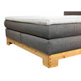 BOXSPRINGBETT 160/200 cm  in Zirbelkieferfarben, Hellgrau  - Zirbelkieferfarben/Hellgrau, Natur, Holz/Textil (160/200cm) - Linea Natura