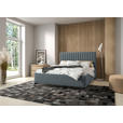 POLSTERBETT gepolstertes Kopfteil, Lattenrost, Bettkasten Anthrazit 180/200 cm - Anthrazit/Schwarz, KONVENTIONELL, Holz/Textil (180/200cm) - Hom`in