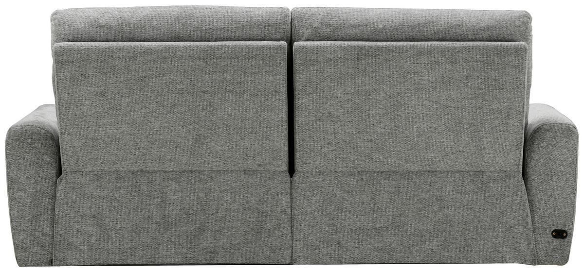 2-SITZER-SOFA Webstoff Hellgrau  - Hellgrau/Schwarz, KONVENTIONELL, Kunststoff/Textil (196/99/92cm) - Livetastic