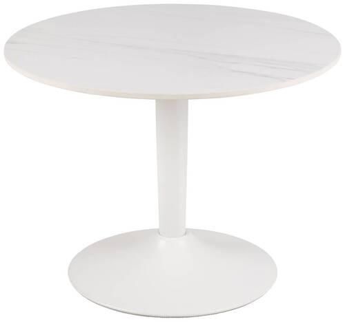BEISTELLTISCH Weiß rund  - Weiß, Design, Keramik/Metall (60/45cm) - Livetastic