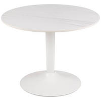 BEISTELLTISCH Weiß rund  - Weiß, Design, Keramik/Metall (60/45cm) - Livetastic