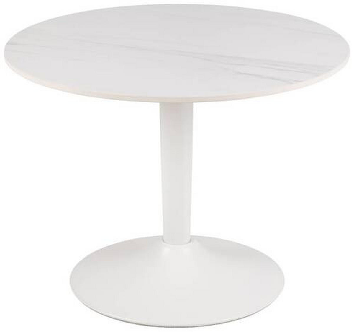BEISTELLTISCH Weiß rund  - Weiß, Design, Keramik/Metall (60/45cm) - Livetastic