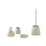WC-BÜRSTENGARNITUR - Chromfarben/Beige, Design, Keramik/Kunststoff (15/41,5/12cm)