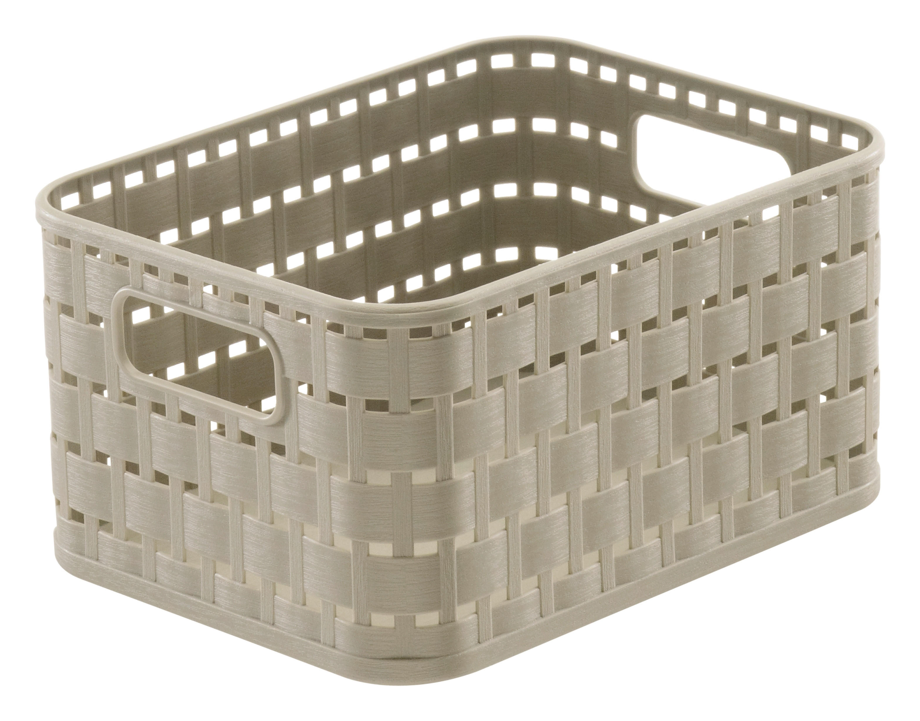 KOŠ DO REGÁLU, béžová - béžová, Basics, plast (18,3/13,7/9,8cm) - Rotho