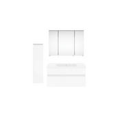 BADEZIMMER 120 cm  - Weiss Hochglanz/Weiss, Konventionell, Keramik/Holzwerkstoff (120cm) - Puris