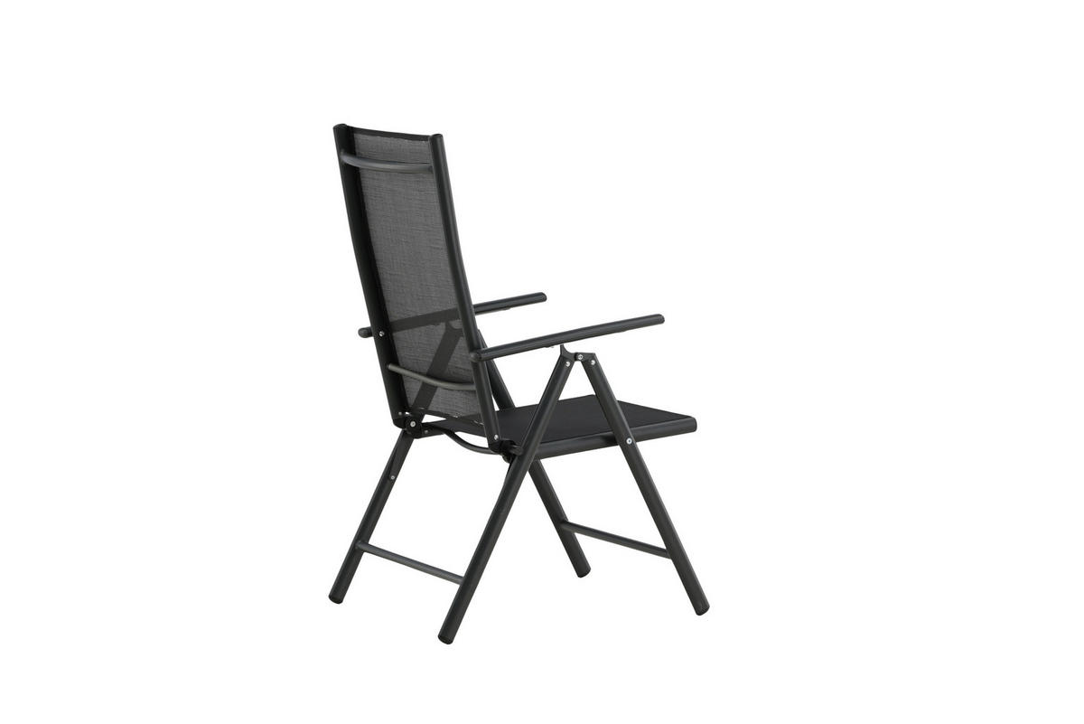 UTESTOLAR SET i metall, textil svart  - svart, Klassisk, metall/textil (55/108/62cm) - Gardenson