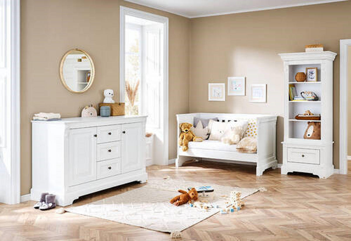 BABYZIMMER PINOLINO EMILIA 3-teilig  - Weiß, ROMANTIK / LANDHAUS, Holzwerkstoff - Pinolino